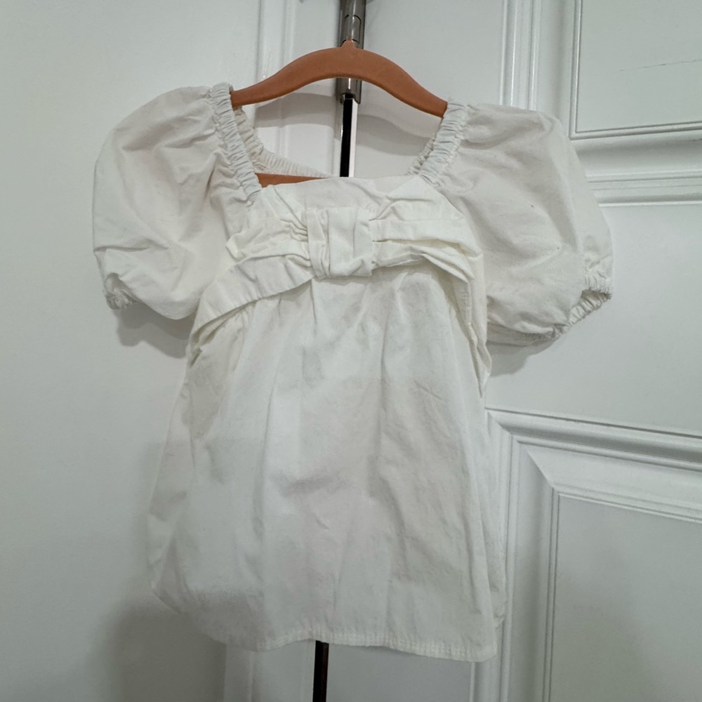 Zara Kids Off White Ruffled Blouse